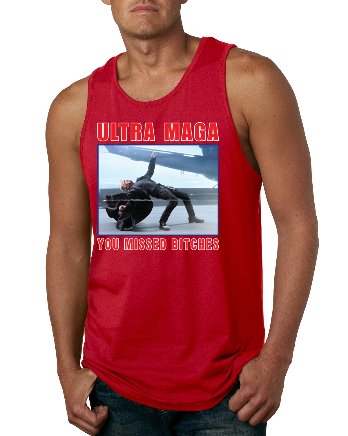 Camiseta sin mangas Ultra Maga You Missed Bitches divertida Donald Trump Bullet para hombre - Imagen 6 de 7