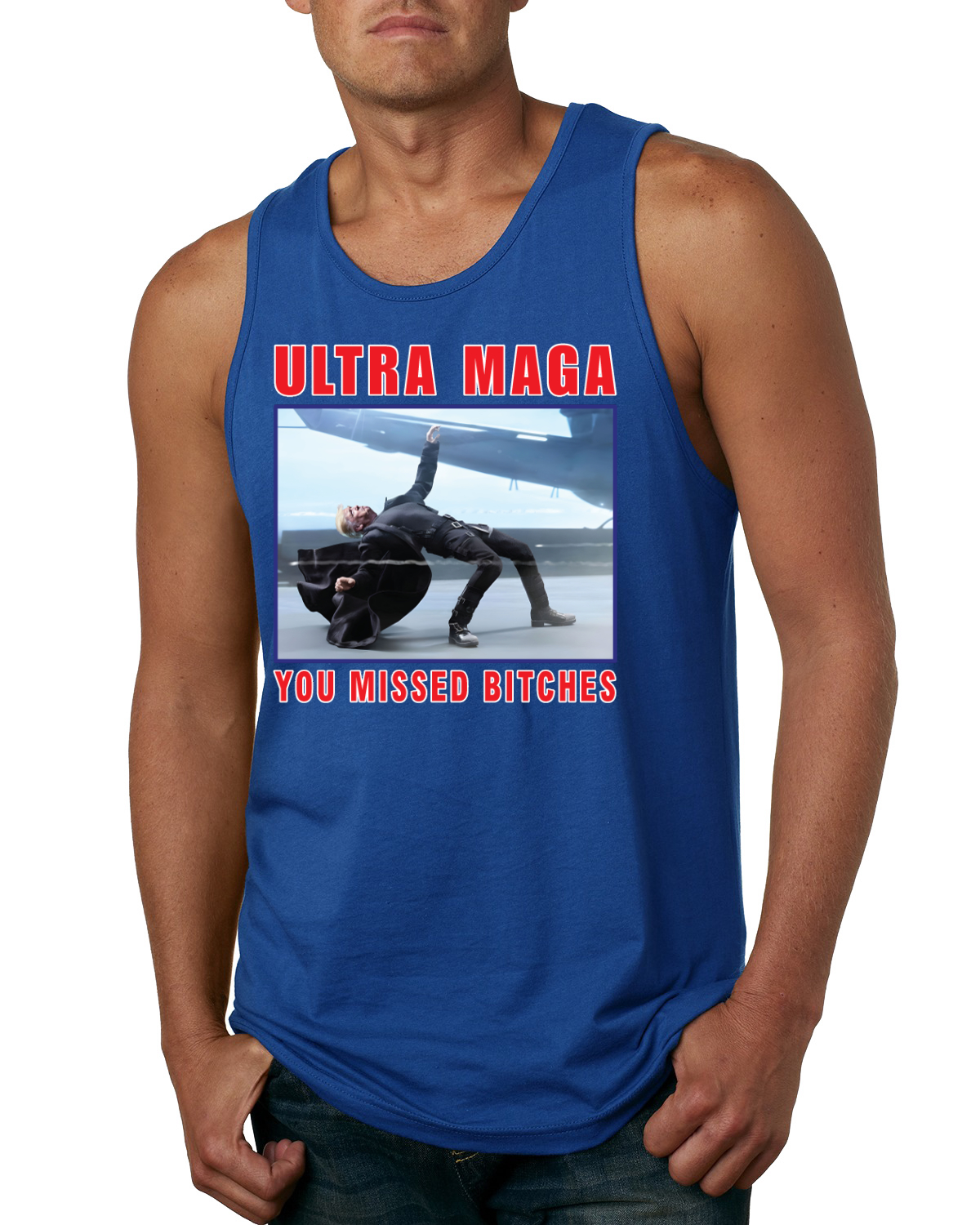 Camiseta sin mangas Ultra Maga You Missed Bitches divertida Donald Trump Bullet para hombre - Imagen 7 de 7