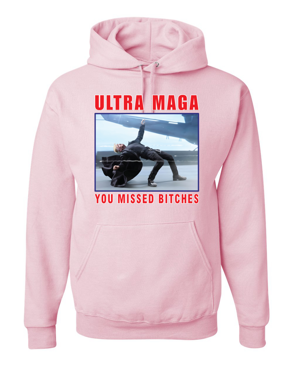 Ultra Maga You Missed Bitches Funny Donald Trump Bullet Hoodie Sweatshirt - Picture 5 of 13