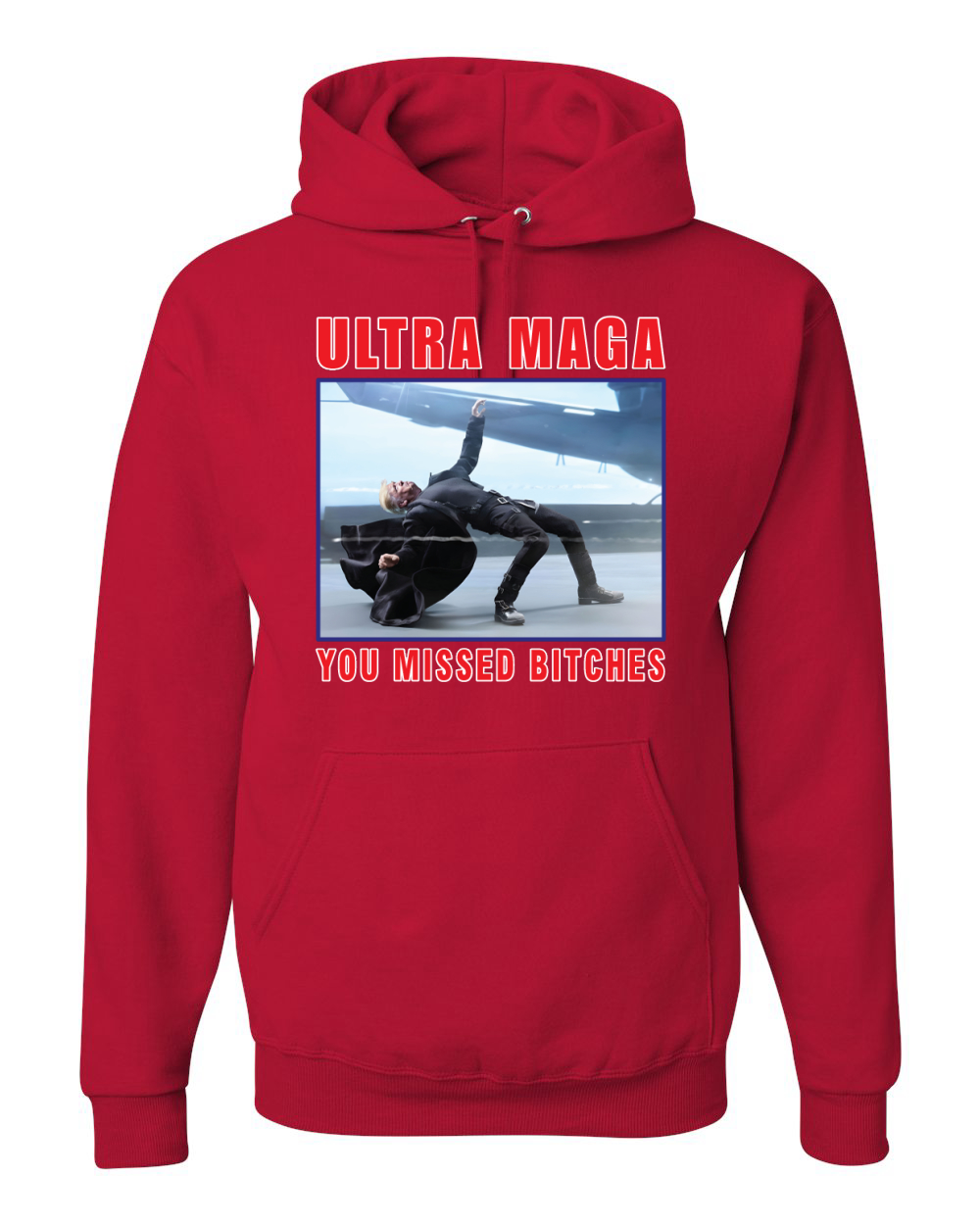Ultra Maga You Missed Bitches Funny Donald Trump Bullet Hoodie Sweatshirt - Picture 7 of 13