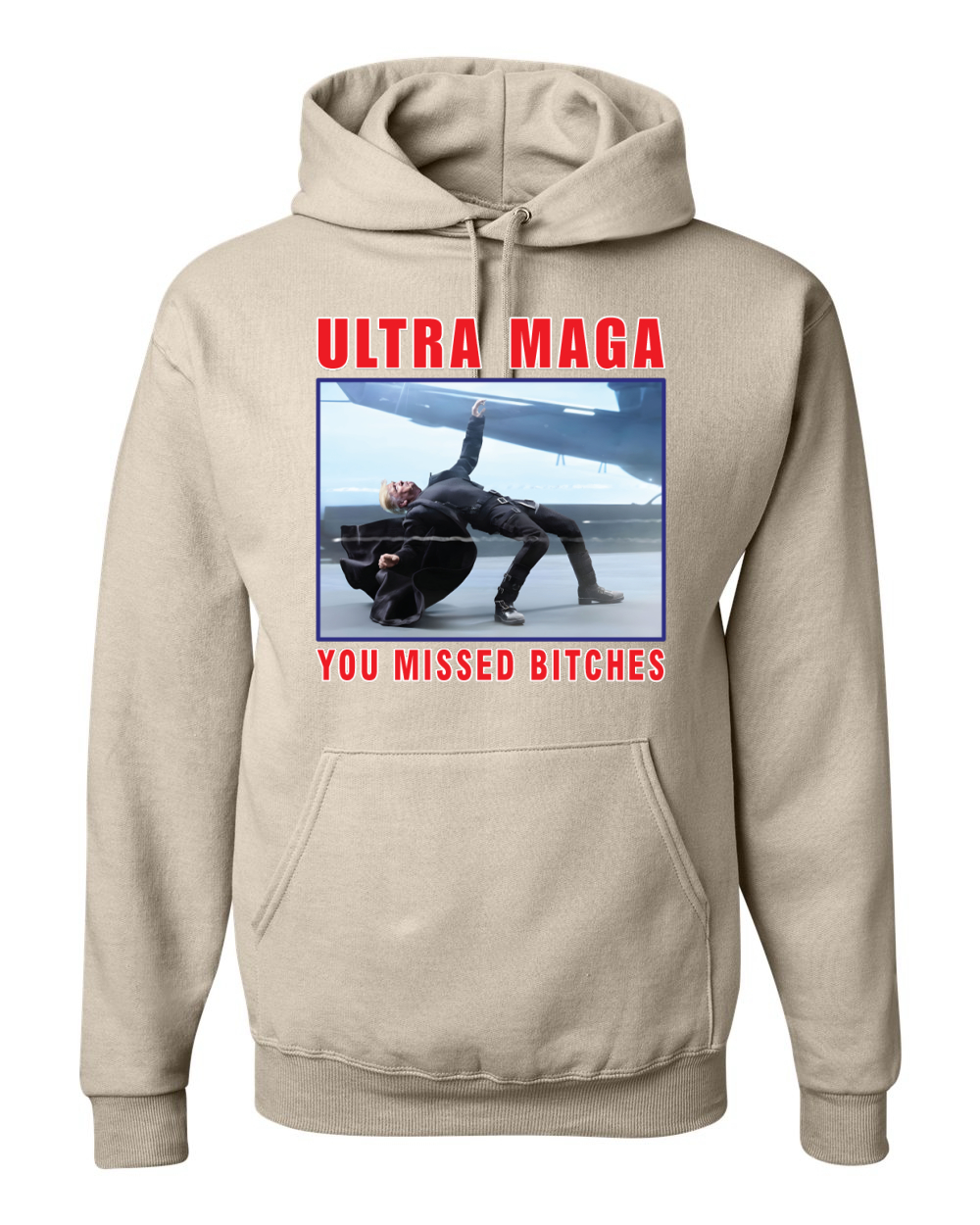 Ultra Maga You Missed Bitches Funny Donald Trump Bullet Hoodie Sweatshirt - Picture 13 of 13