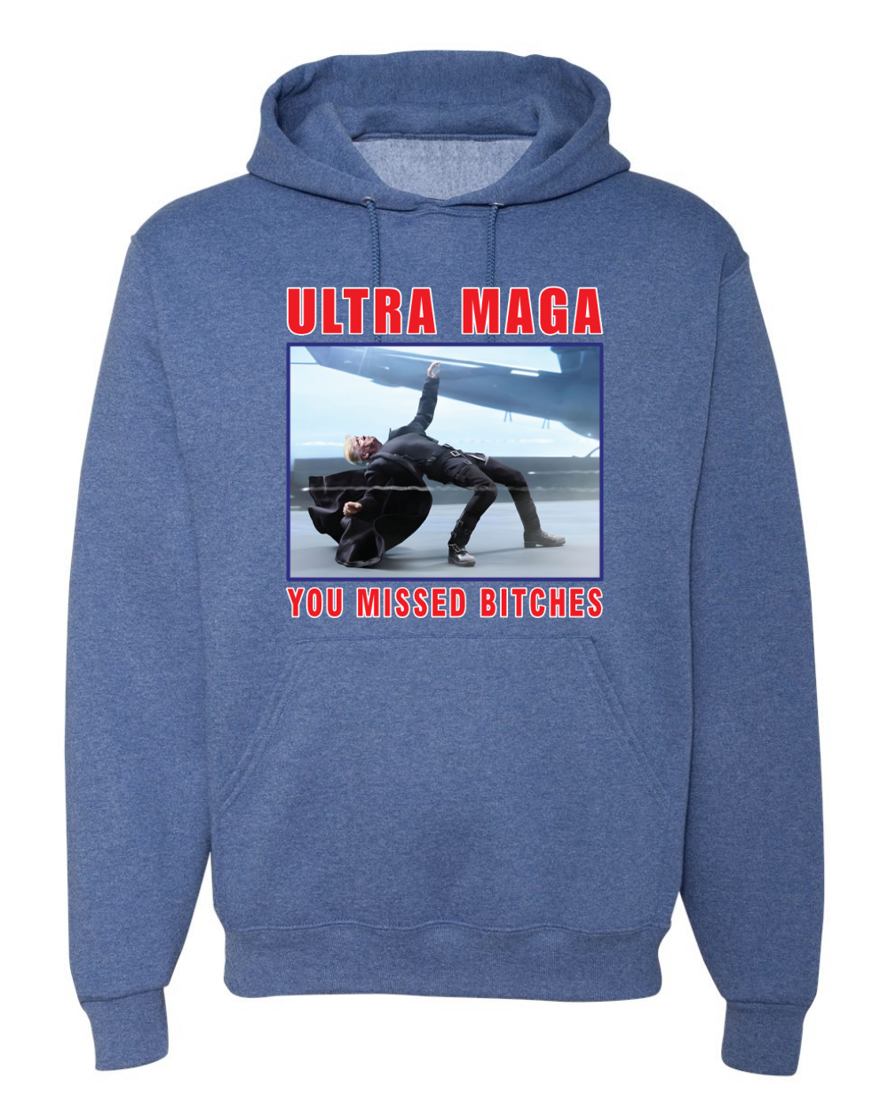 Ultra Maga You Missed Bitches Funny Donald Trump Bullet Hoodie Sweatshirt - Picture 9 of 13