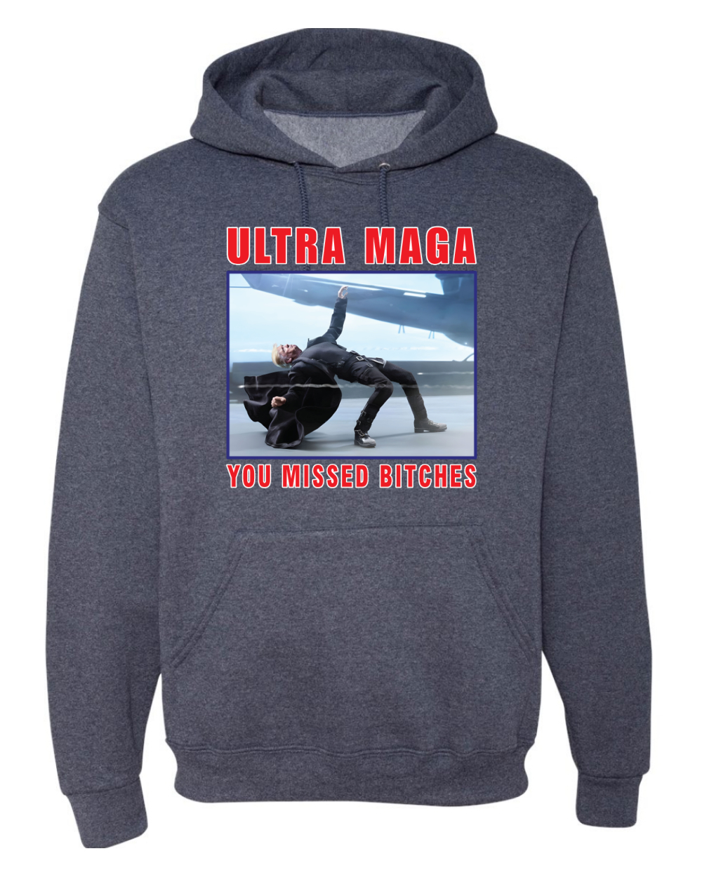 Ultra Maga You Missed Bitches Funny Donald Trump Bullet Hoodie Sweatshirt - Picture 10 of 13