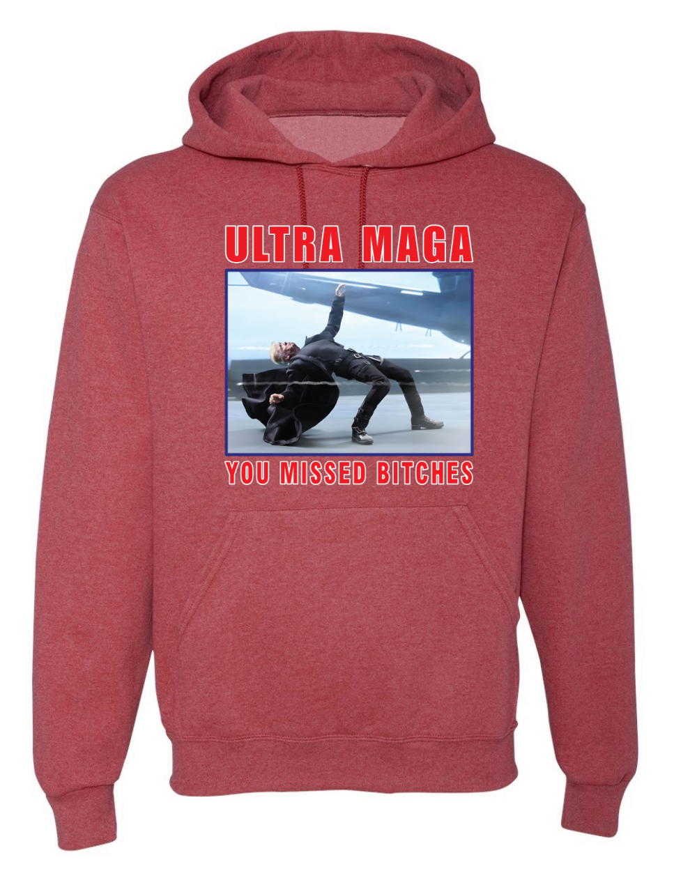Ultra Maga You Missed Bitches Funny Donald Trump Bullet Hoodie Sweatshirt - Picture 11 of 13