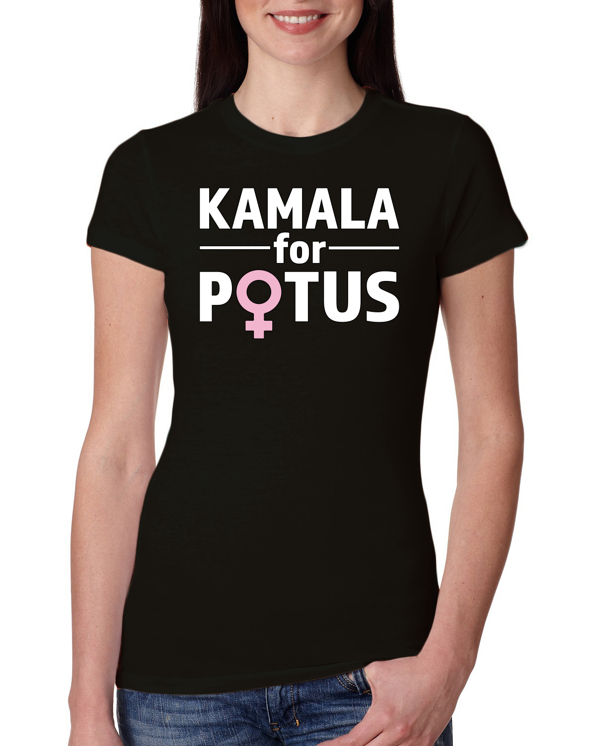 Kamala for POTUS 2024 Madam President Harris Womens Junior Tee - Picture 3 of 7