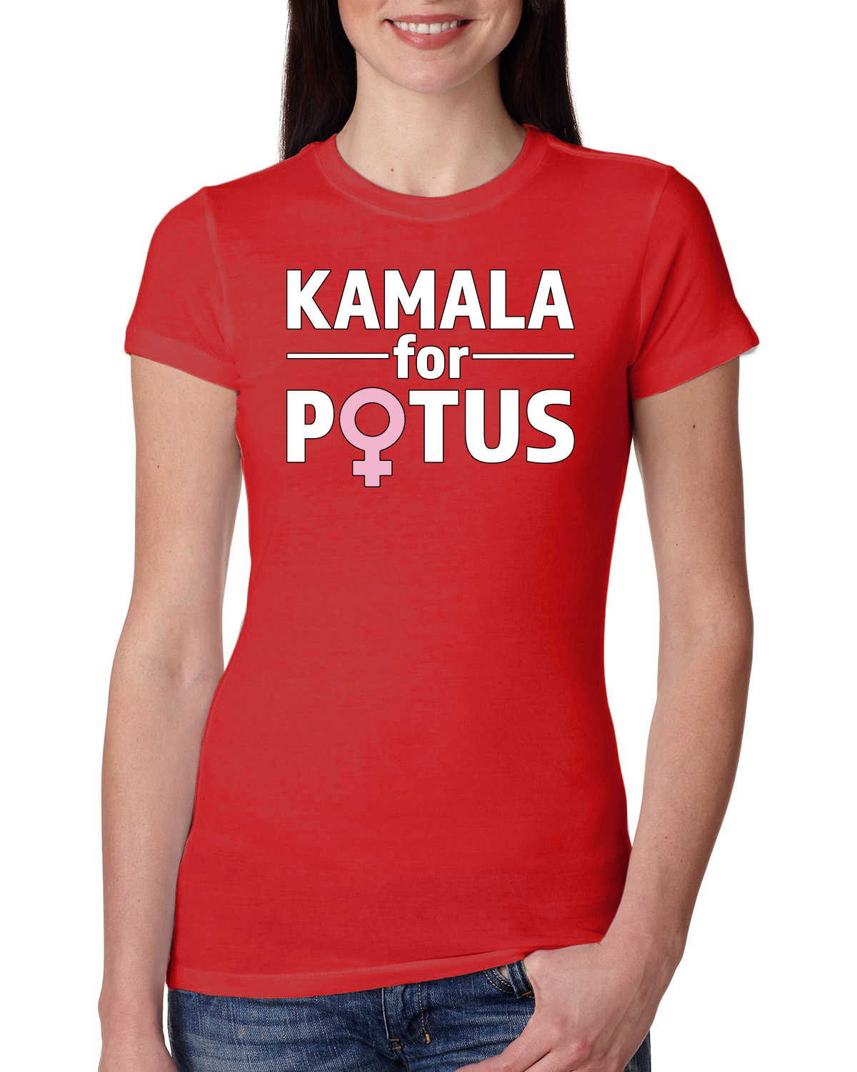 Kamala for POTUS 2024 Madam President Harris Womens Junior Tee - Picture 6 of 7