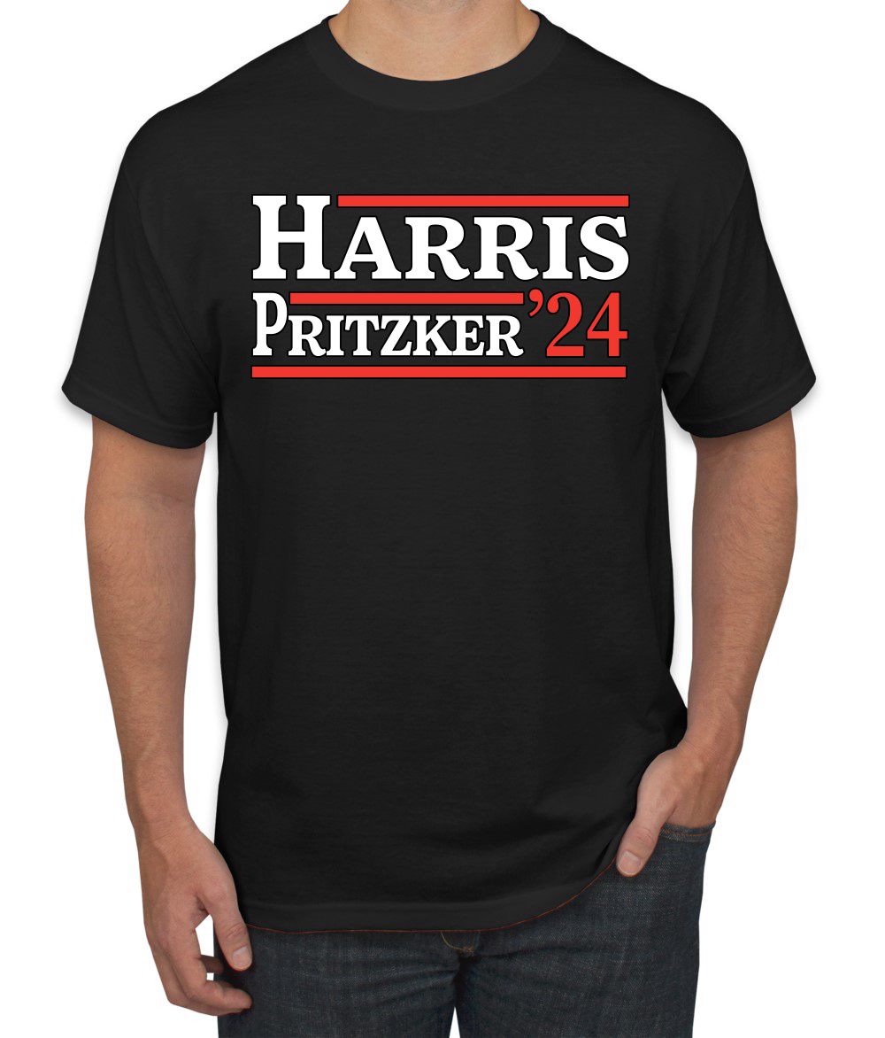 Kamala Harris JD Pritzker 2024 Democrat VP Vice President USA T-Shirt - Picture 3 of 14