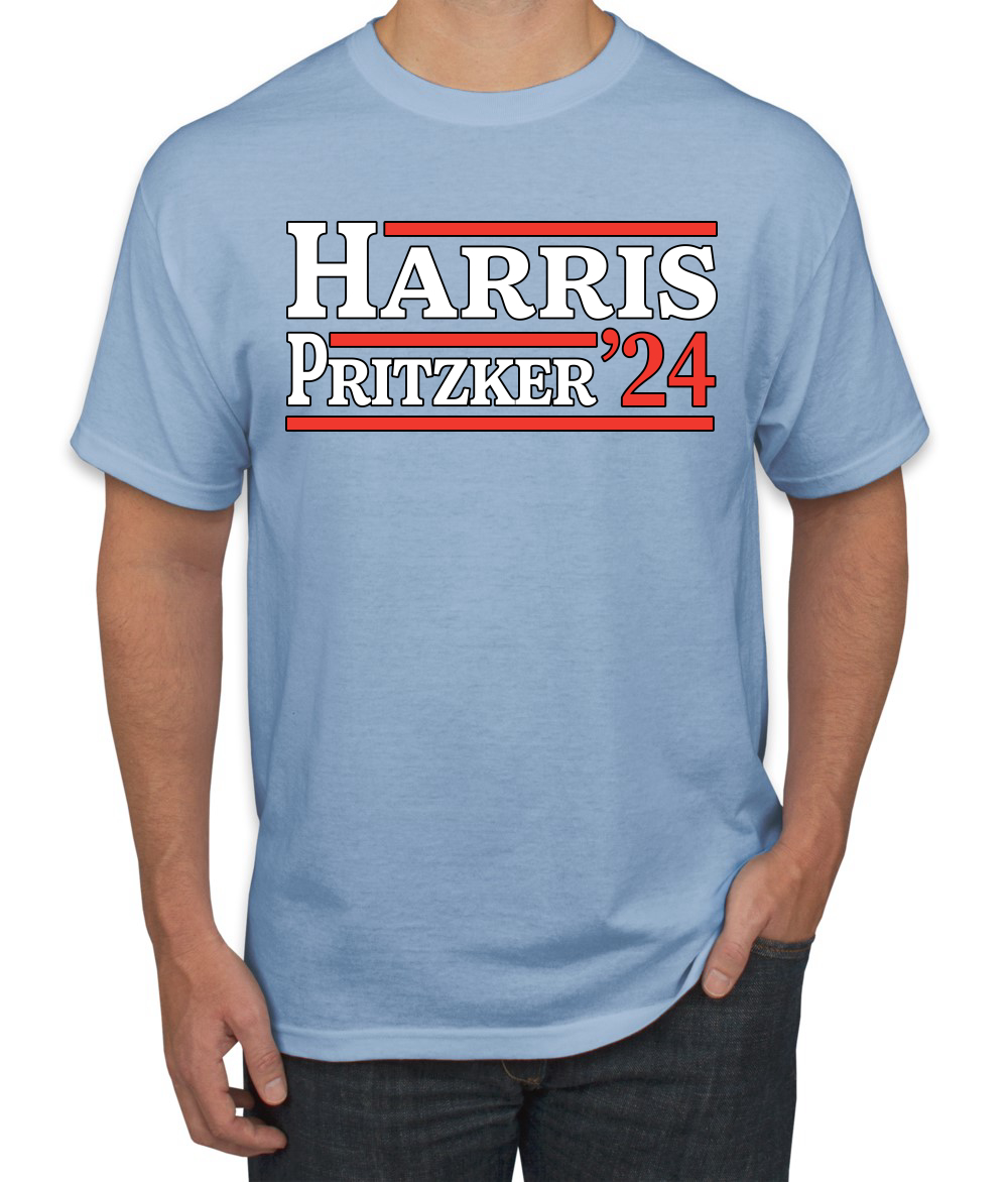 Kamala Harris JD Pritzker 2024 Democrat VP Vice President USA T-Shirt - Picture 12 of 14