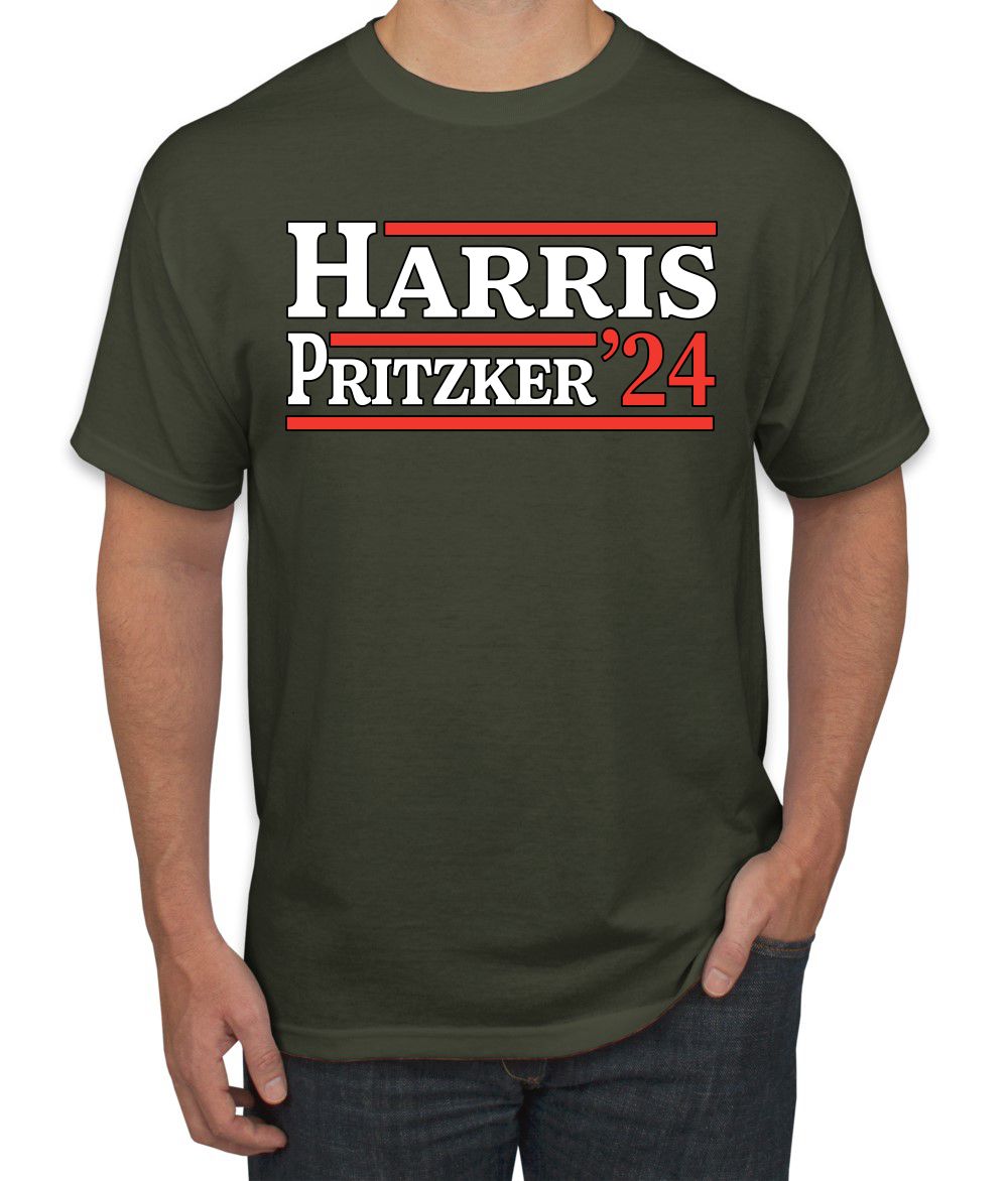 Kamala Harris JD Pritzker 2024 Democrat VP Vice President USA T-Shirt - Picture 13 of 14