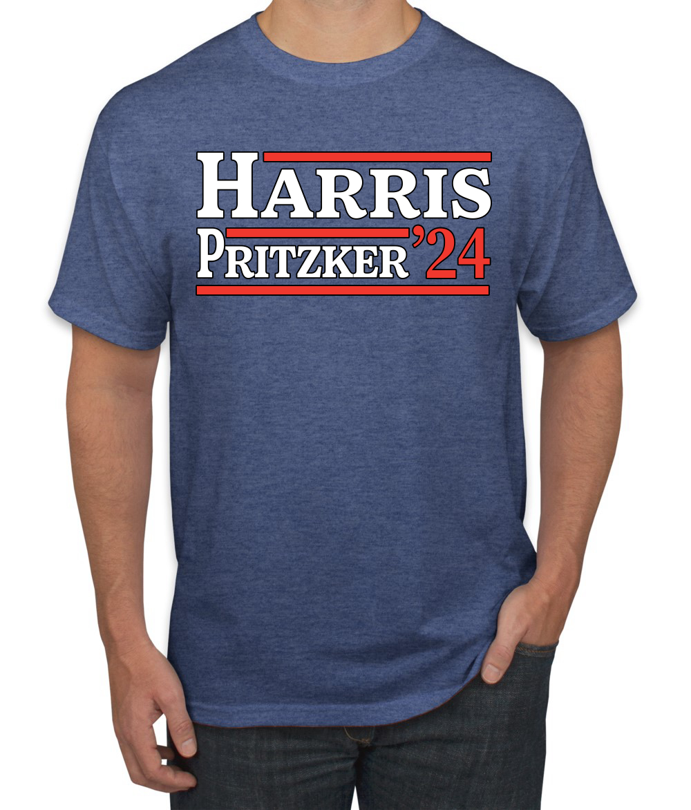 Kamala Harris JD Pritzker 2024 Democrat VP Vice President USA T-Shirt - Picture 9 of 14