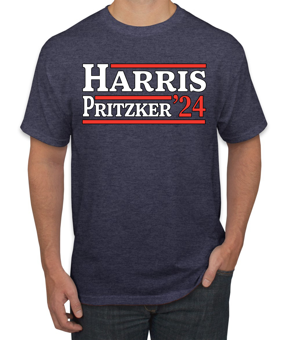 Kamala Harris JD Pritzker 2024 Democrat VP Vice President USA T-Shirt - Picture 10 of 14