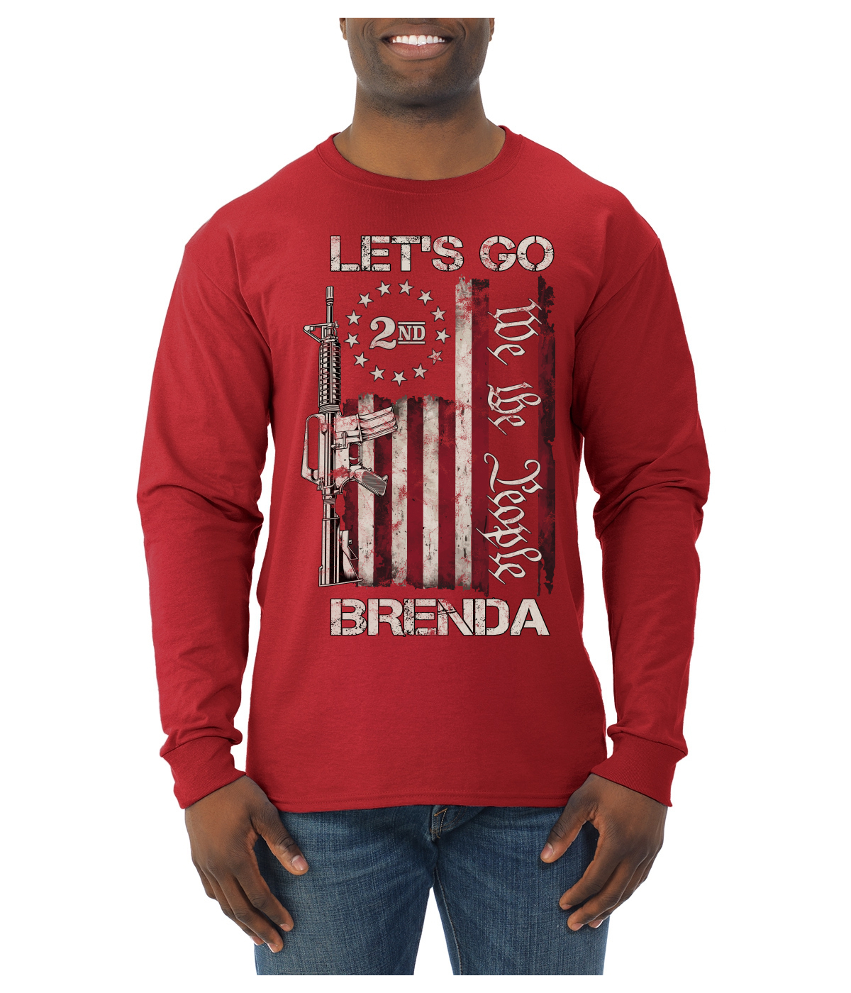 Let's Go Brenda 2nd Amendment We the People Herren Langarmshirt - Bild 7 von 11
