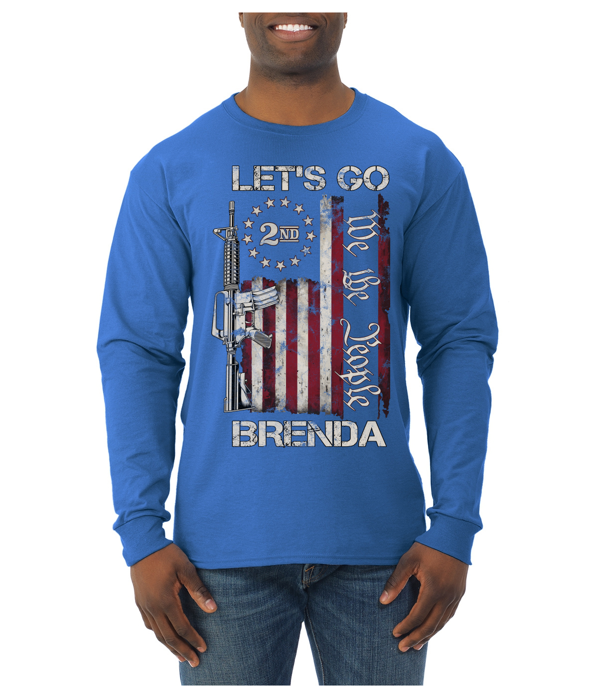 Let's Go Brenda 2nd Amendment We the People Herren Langarmshirt - Bild 8 von 11