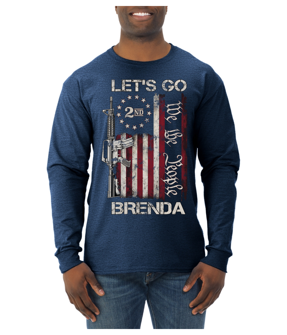 Let's Go Brenda 2nd Amendment We the People Herren Langarmshirt - Bild 9 von 11