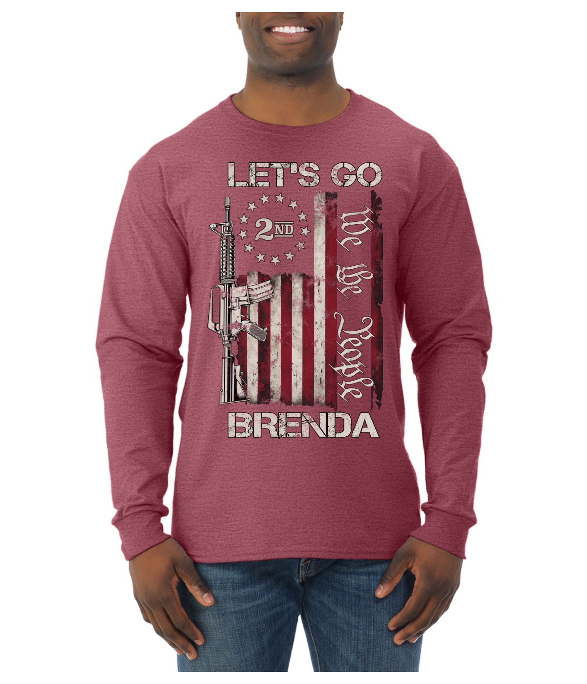 Let's Go Brenda 2nd Amendment We the People Herren Langarmshirt - Bild 10 von 11