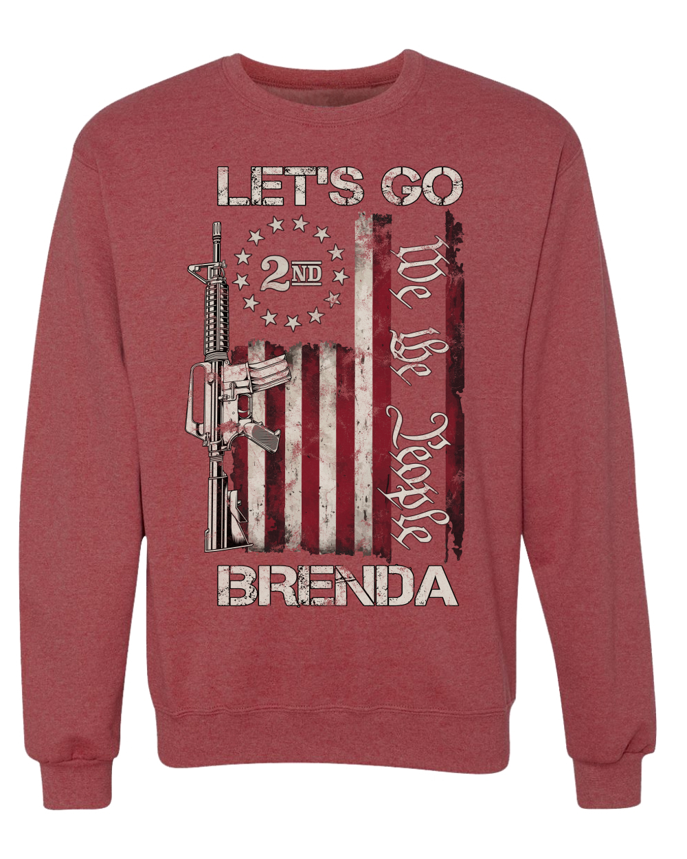 Sudadera Let's Go Brenda 2nd Amendment We the People Unisex Cuello Redondo - Imagen 11 de 12