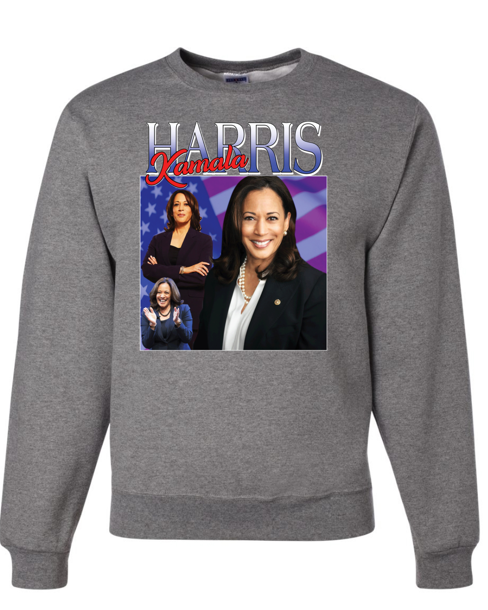 Sudadera cuello redondo Kamala Harris for President 2024 Portrait Pro Democrats - Imagen 4 de 12
