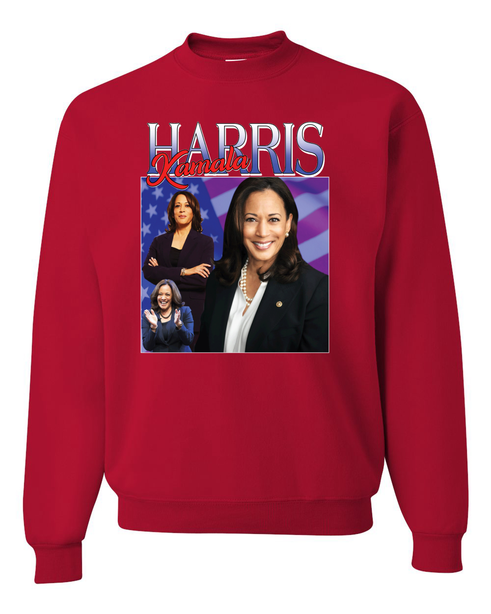 Sudadera cuello redondo Kamala Harris for President 2024 Portrait Pro Democrats - Imagen 7 de 12