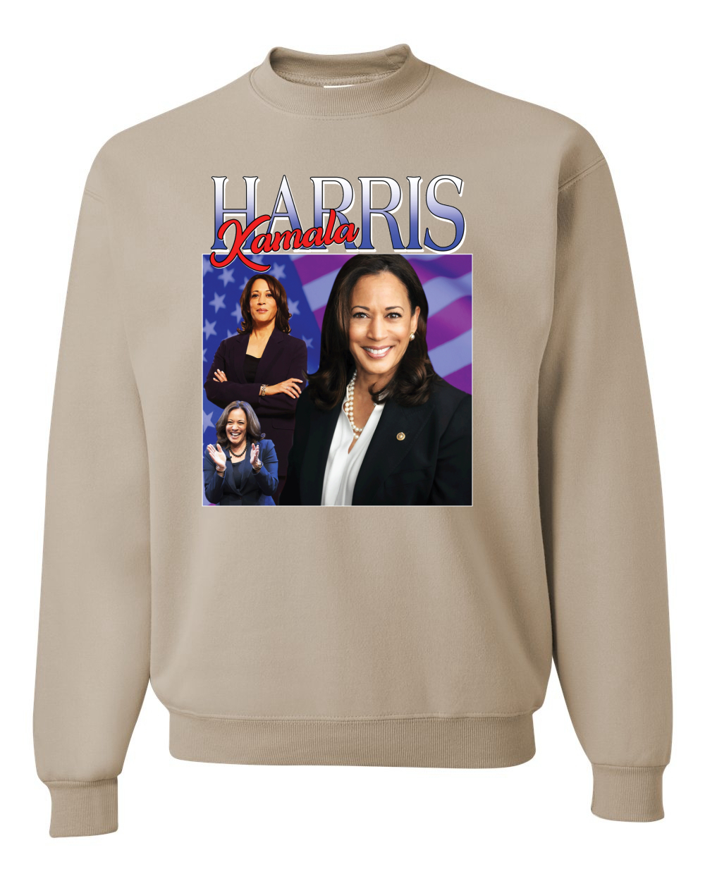 Sudadera cuello redondo Kamala Harris for President 2024 Portrait Pro Democrats - Imagen 12 de 12