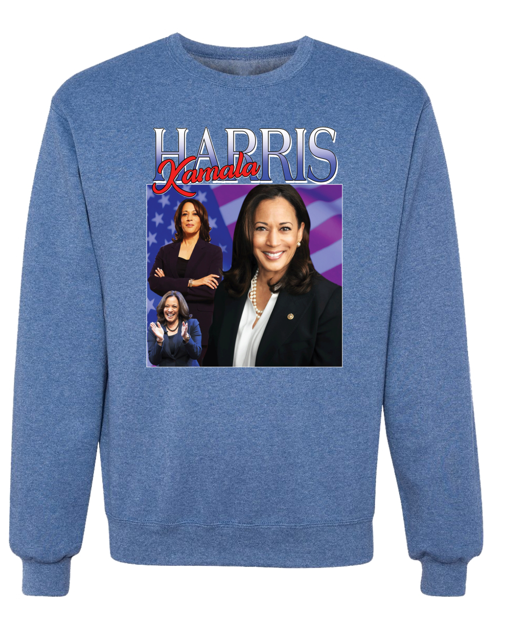 Sudadera cuello redondo Kamala Harris for President 2024 Portrait Pro Democrats - Imagen 9 de 12