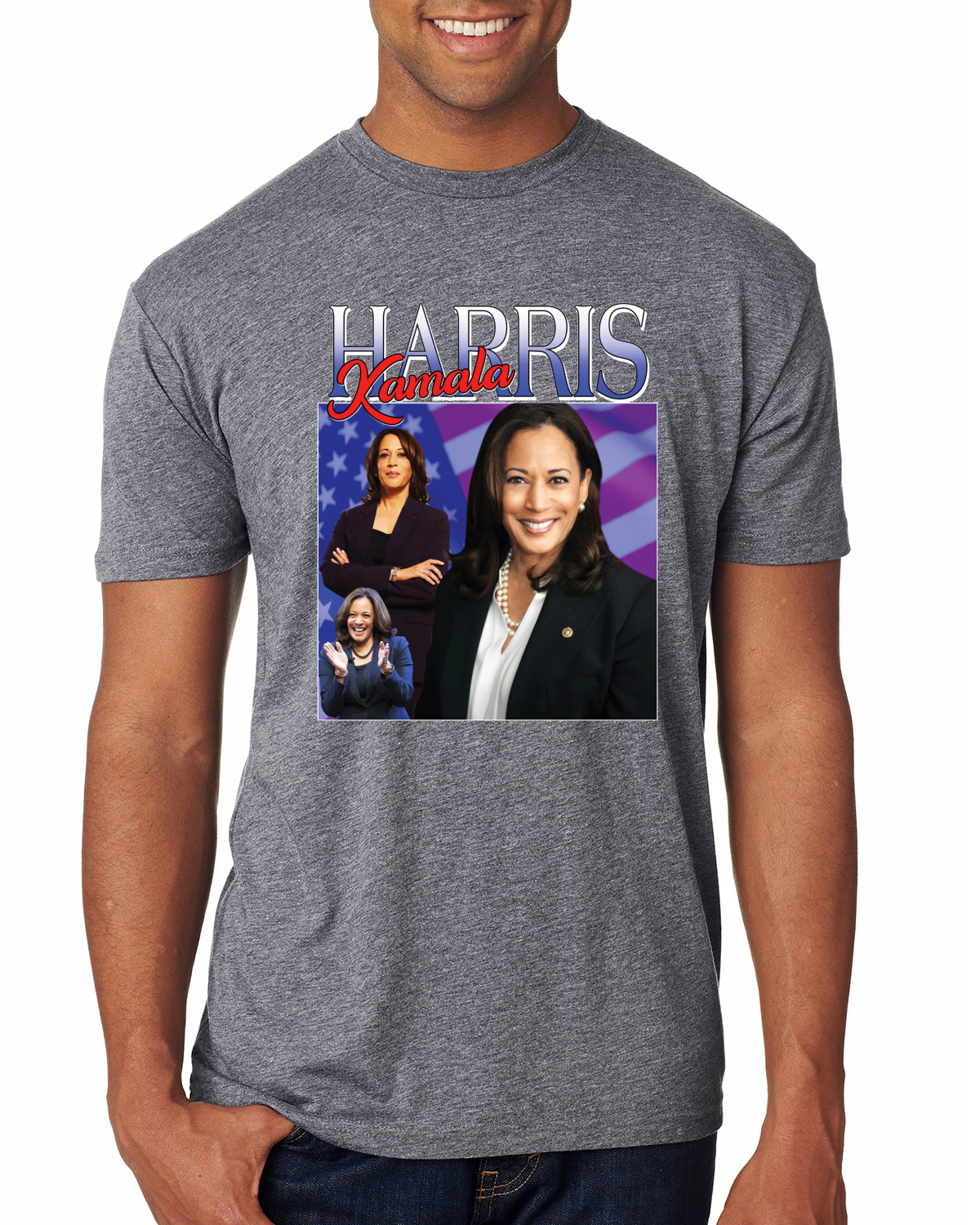 Camiseta Premium Kamala Harris for President 2024 Portrait Pro Democrats - Imagen 3 de 8