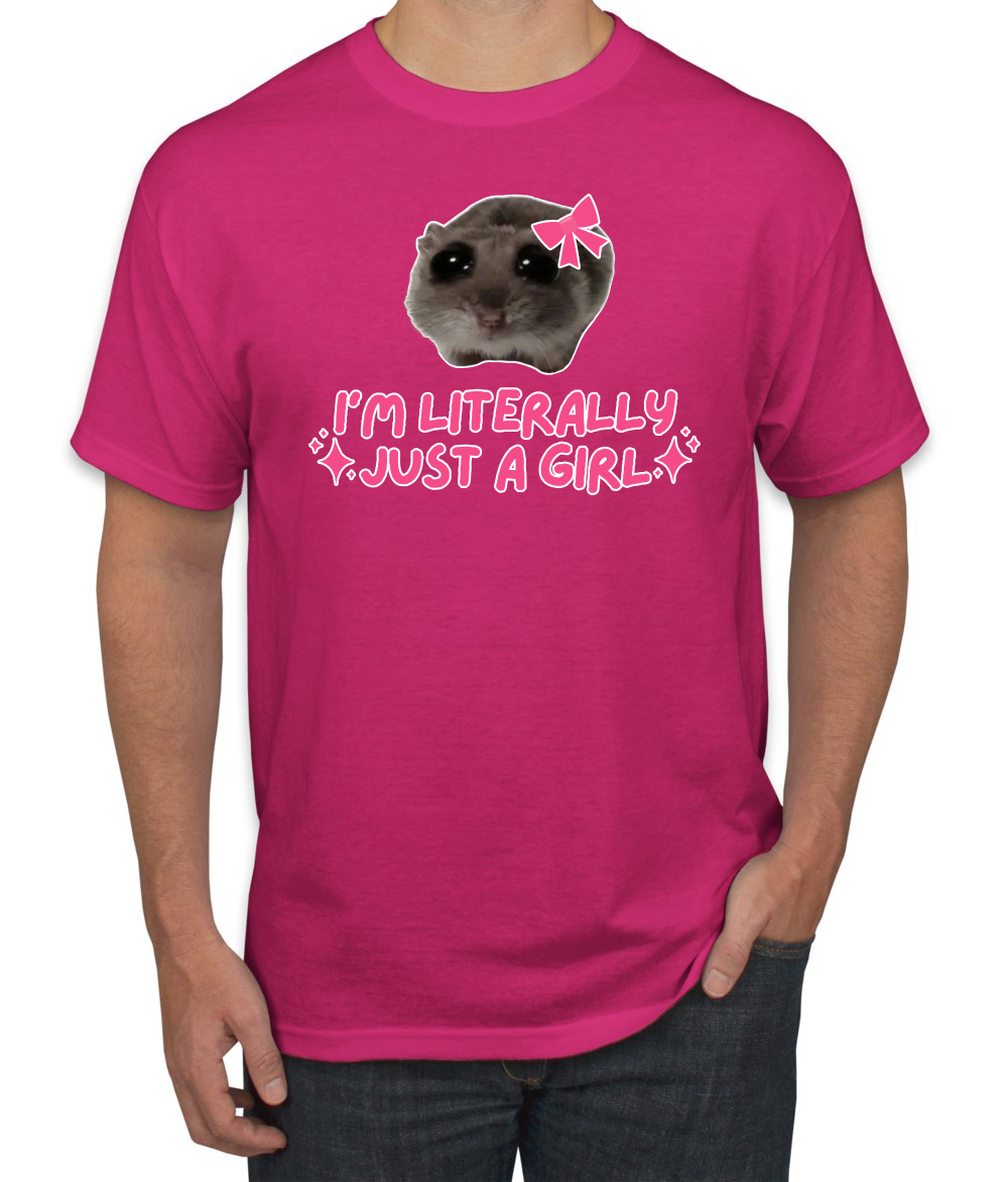 I'm Literally Just a Girl Funny Shirt Cat Meme Men's T-Shirt