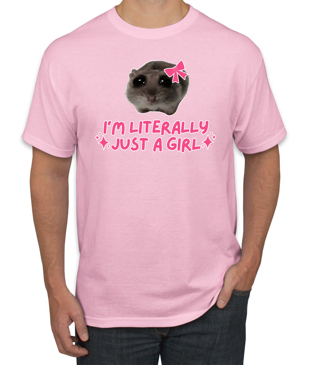 I'm Literally Just a Girl Funny Shirt Cat Meme Men's T-Shirt