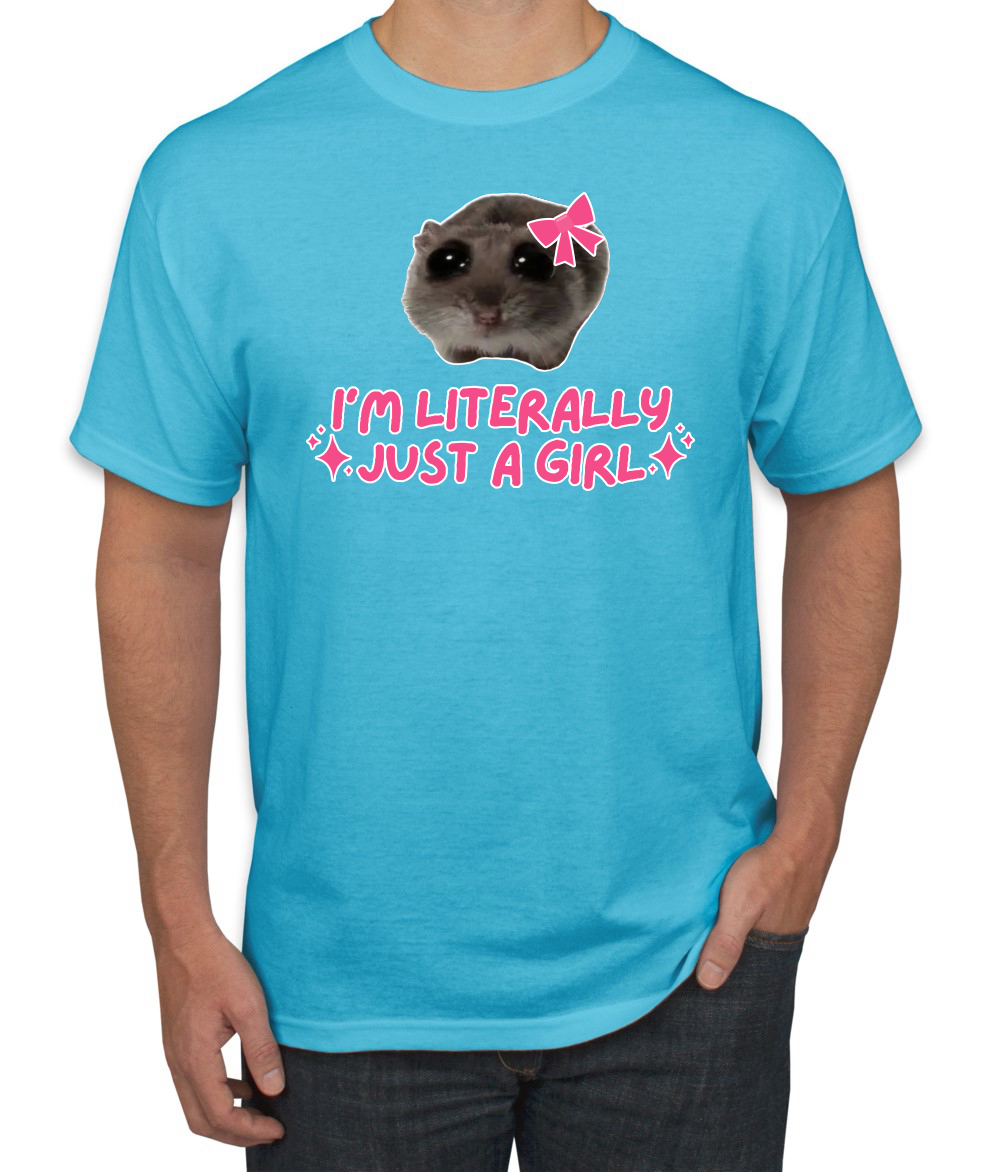 I'm Literally Just a Girl Funny Shirt Cat Meme Men's T-Shirt