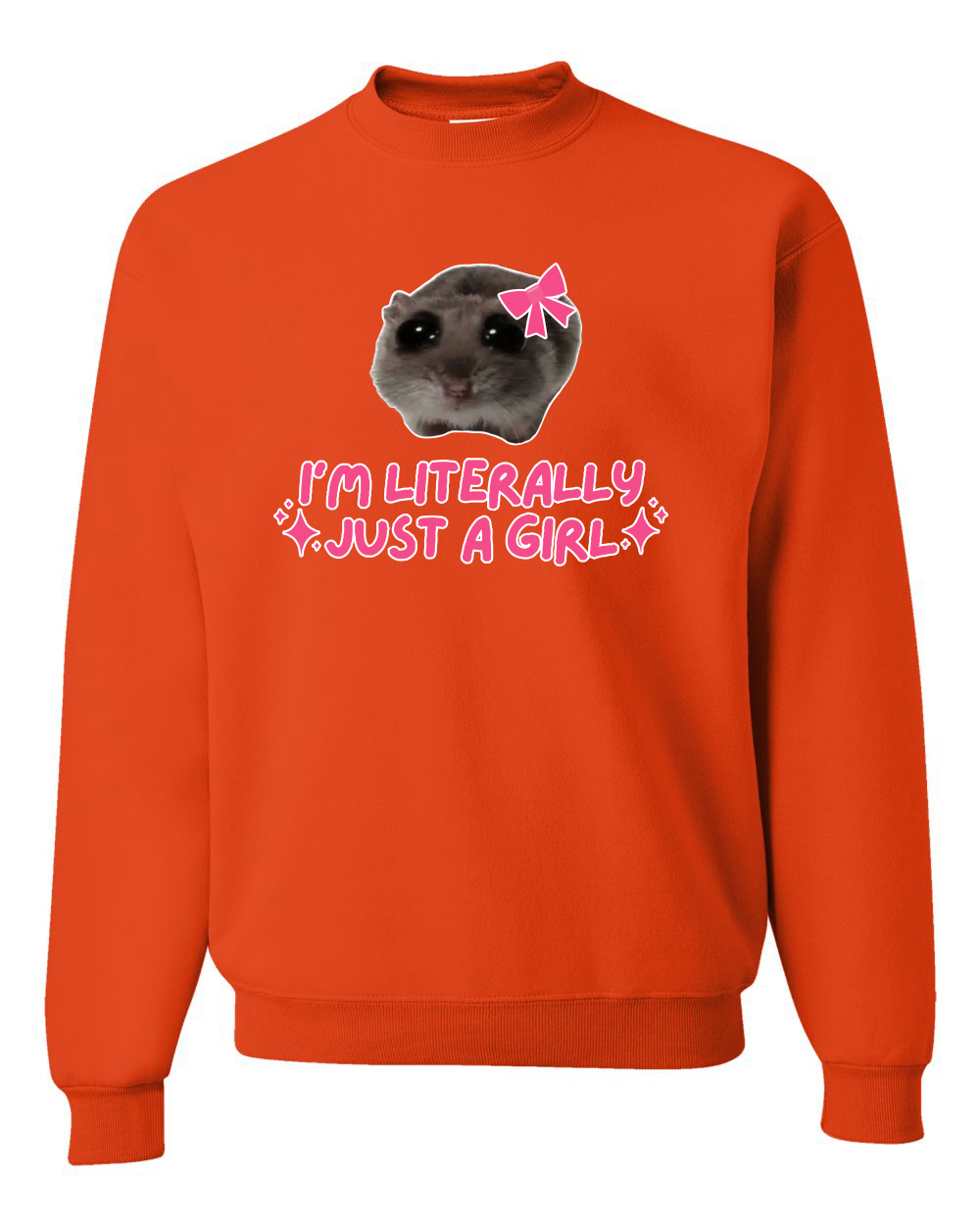 I'm Literally Just a Girl Funny Shirt Cat Meme Unisex Crewneck Sweatshirt - Picture 14 of 23
