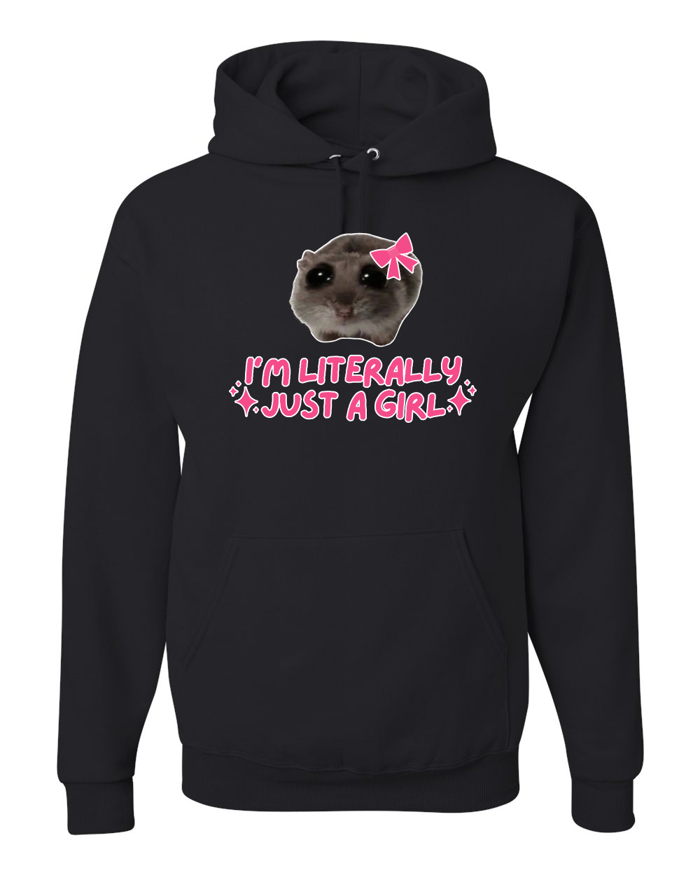I'm Literally Just a Girl Camisa Divertida Gato Meme Unisex Sudadera con Capucha Sudadera - Imagen 3 de 28