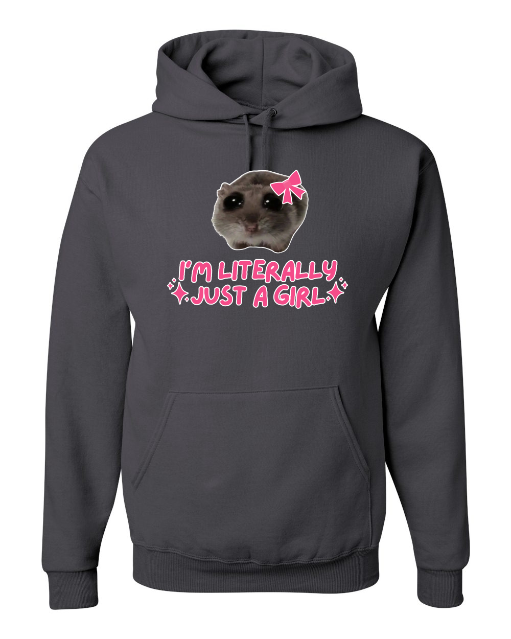 I'm Literally Just a Girl Camisa Divertida Gato Meme Unisex Sudadera con Capucha Sudadera - Imagen 4 de 28
