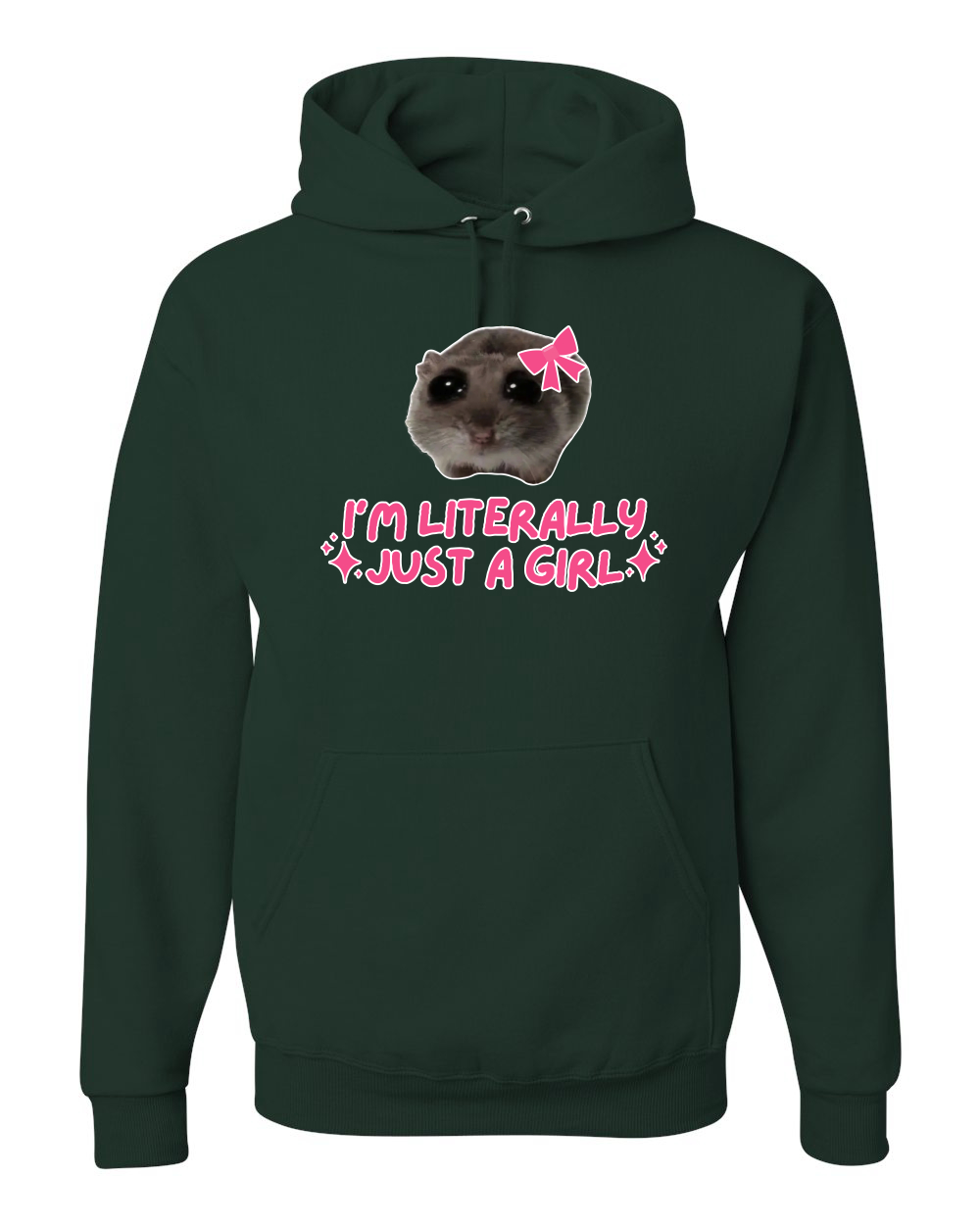 I'm Literally Just a Girl Camisa Divertida Gato Meme Unisex Sudadera con Capucha Sudadera - Imagen 5 de 28