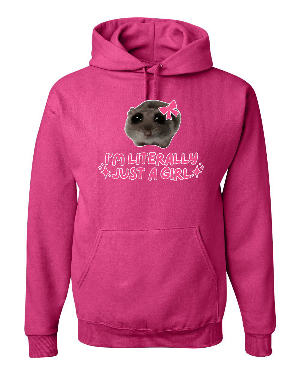 I'm Literally Just a Girl Camisa Divertida Gato Meme Unisex Sudadera con Capucha Sudadera - Imagen 6 de 28