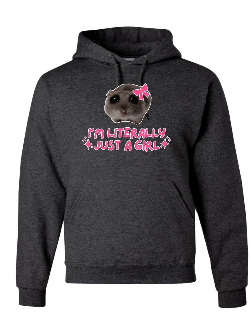 I'm Literally Just a Girl Camisa Divertida Gato Meme Unisex Sudadera con Capucha Sudadera - Imagen 7 de 28