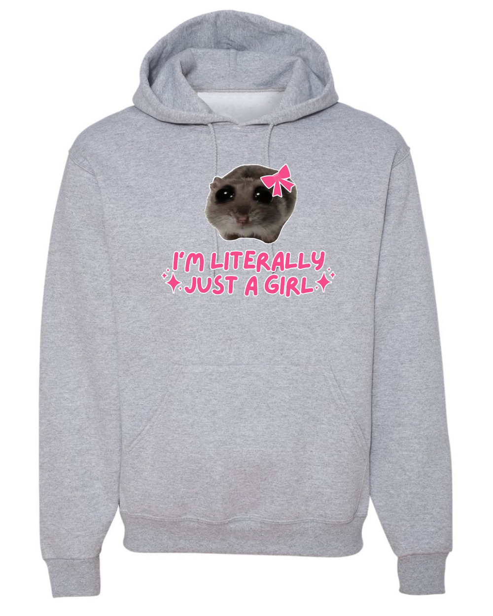 I'm Literally Just a Girl Camisa Divertida Gato Meme Unisex Sudadera con Capucha Sudadera - Imagen 8 de 28