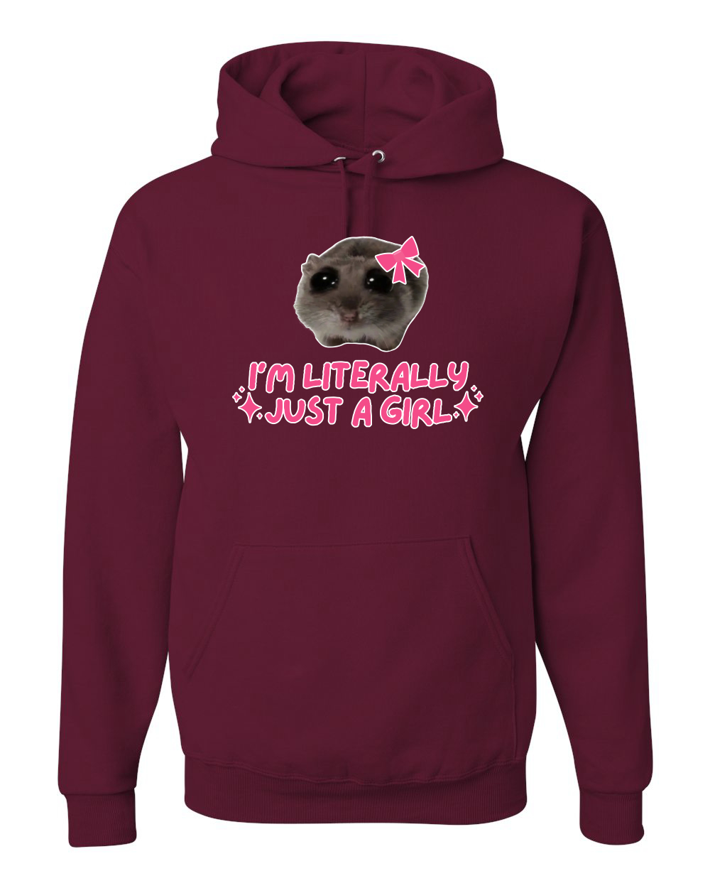 I'm Literally Just a Girl Camisa Divertida Gato Meme Unisex Sudadera con Capucha Sudadera - Imagen 11 de 28