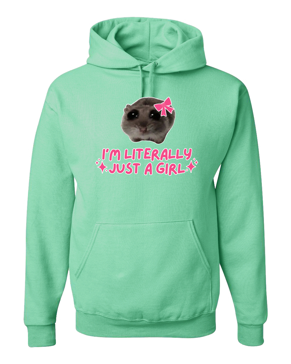 I'm Literally Just a Girl Camisa Divertida Gato Meme Unisex Sudadera con Capucha Sudadera - Imagen 24 de 28