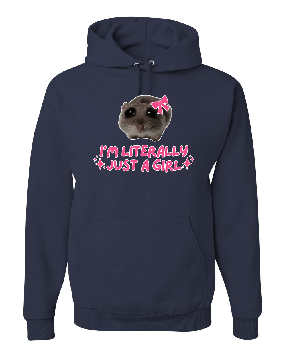 I'm Literally Just a Girl Camisa Divertida Gato Meme Unisex Sudadera con Capucha Sudadera - Imagen 12 de 28