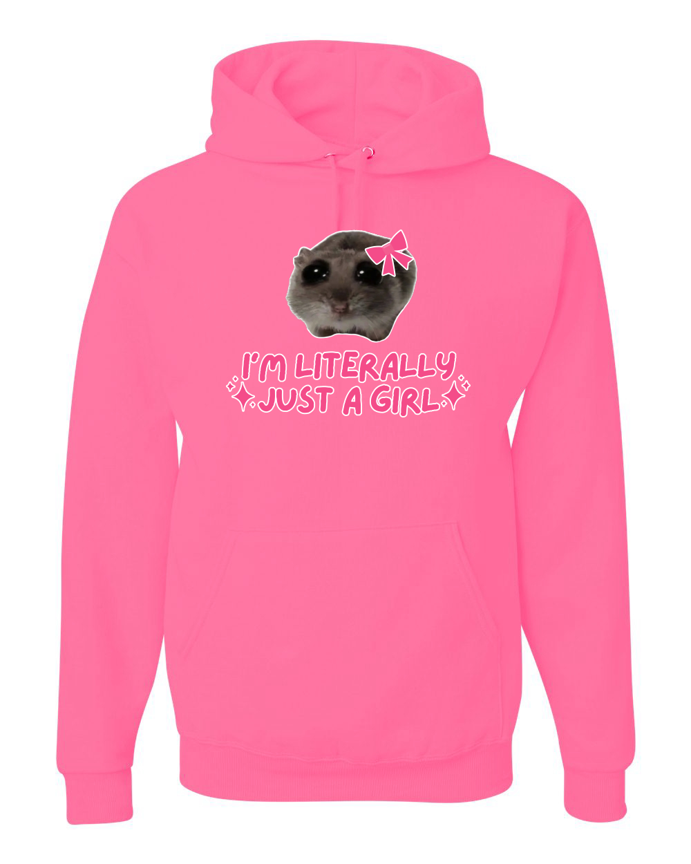 I'm Literally Just a Girl Camisa Divertida Gato Meme Unisex Sudadera con Capucha Sudadera - Imagen 13 de 28