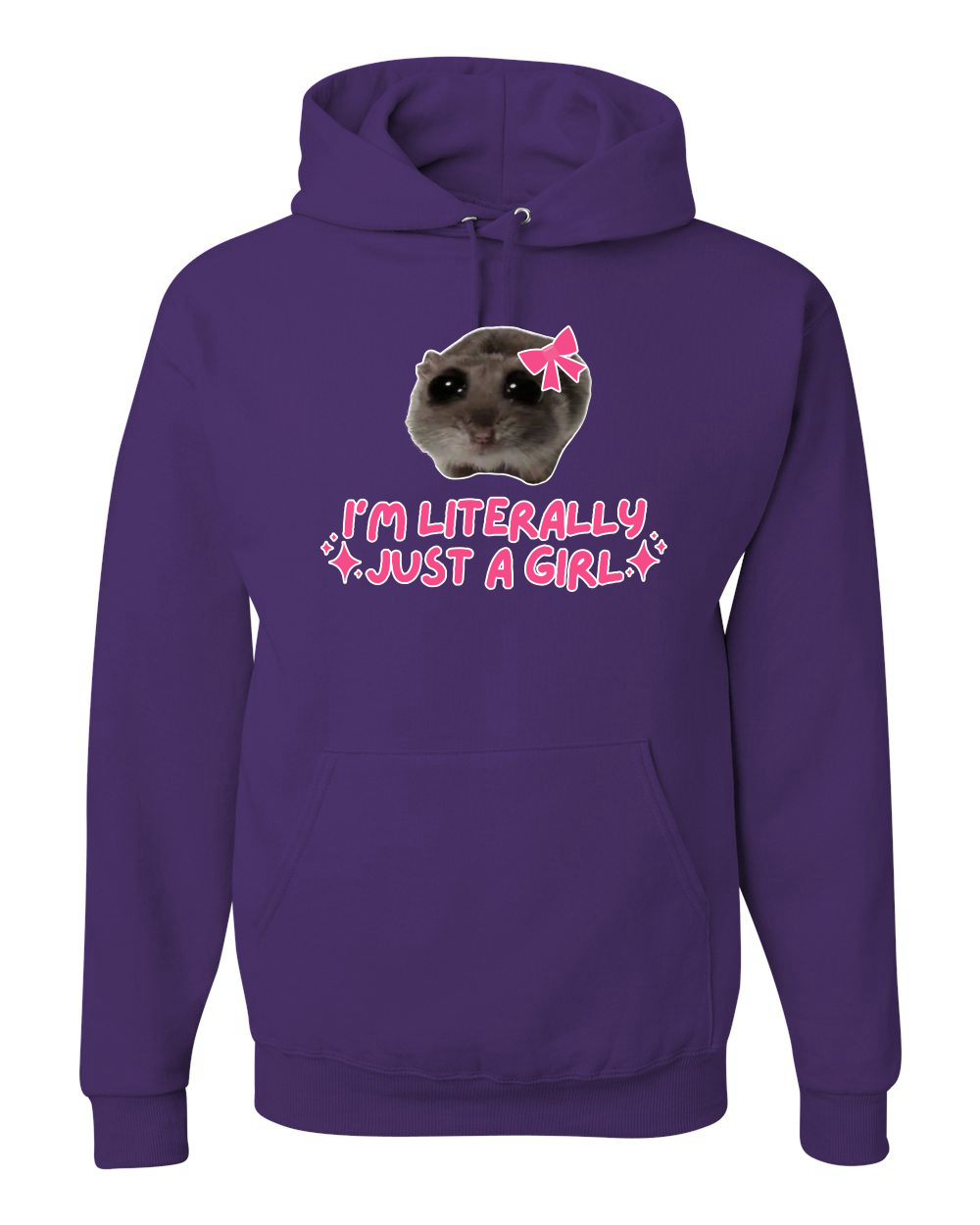 I'm Literally Just a Girl Camisa Divertida Gato Meme Unisex Sudadera con Capucha Sudadera - Imagen 15 de 28