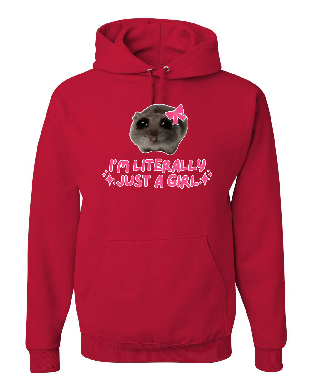 I'm Literally Just a Girl Camisa Divertida Gato Meme Unisex Sudadera con Capucha Sudadera - Imagen 16 de 28