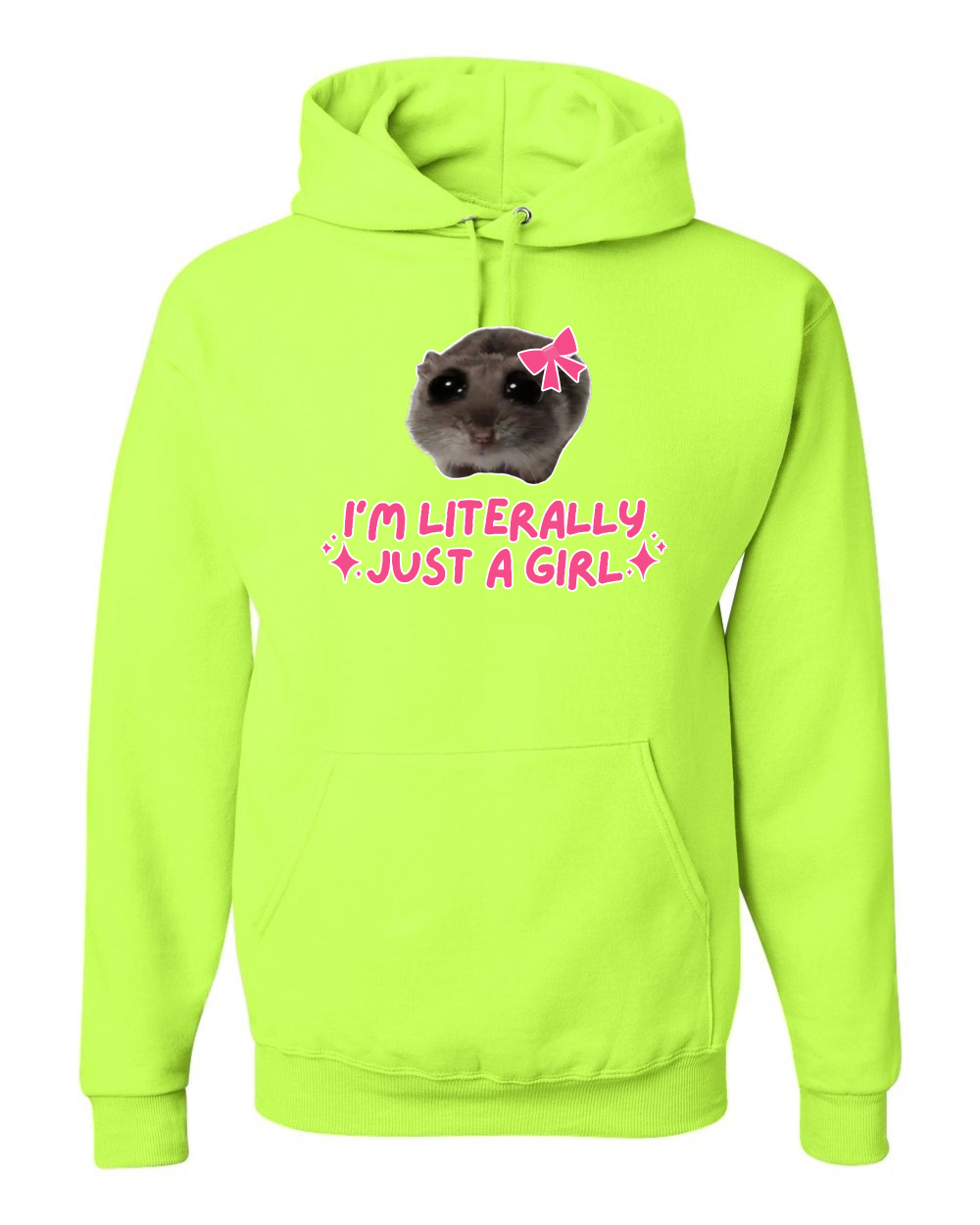 I'm Literally Just a Girl Camisa Divertida Gato Meme Unisex Sudadera con Capucha Sudadera - Imagen 23 de 28