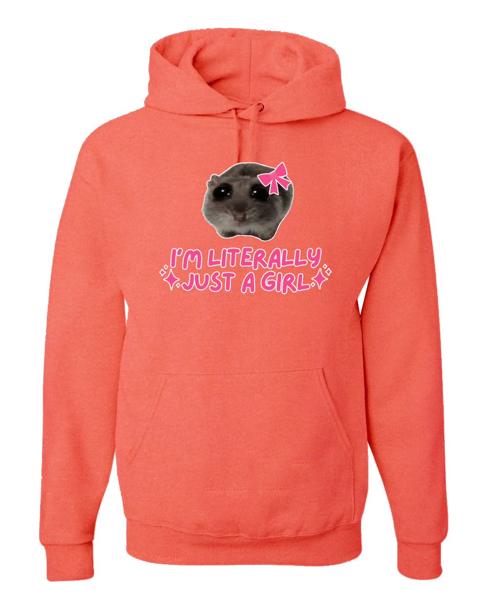 I'm Literally Just a Girl Camisa Divertida Gato Meme Unisex Sudadera con Capucha Sudadera - Imagen 27 de 28