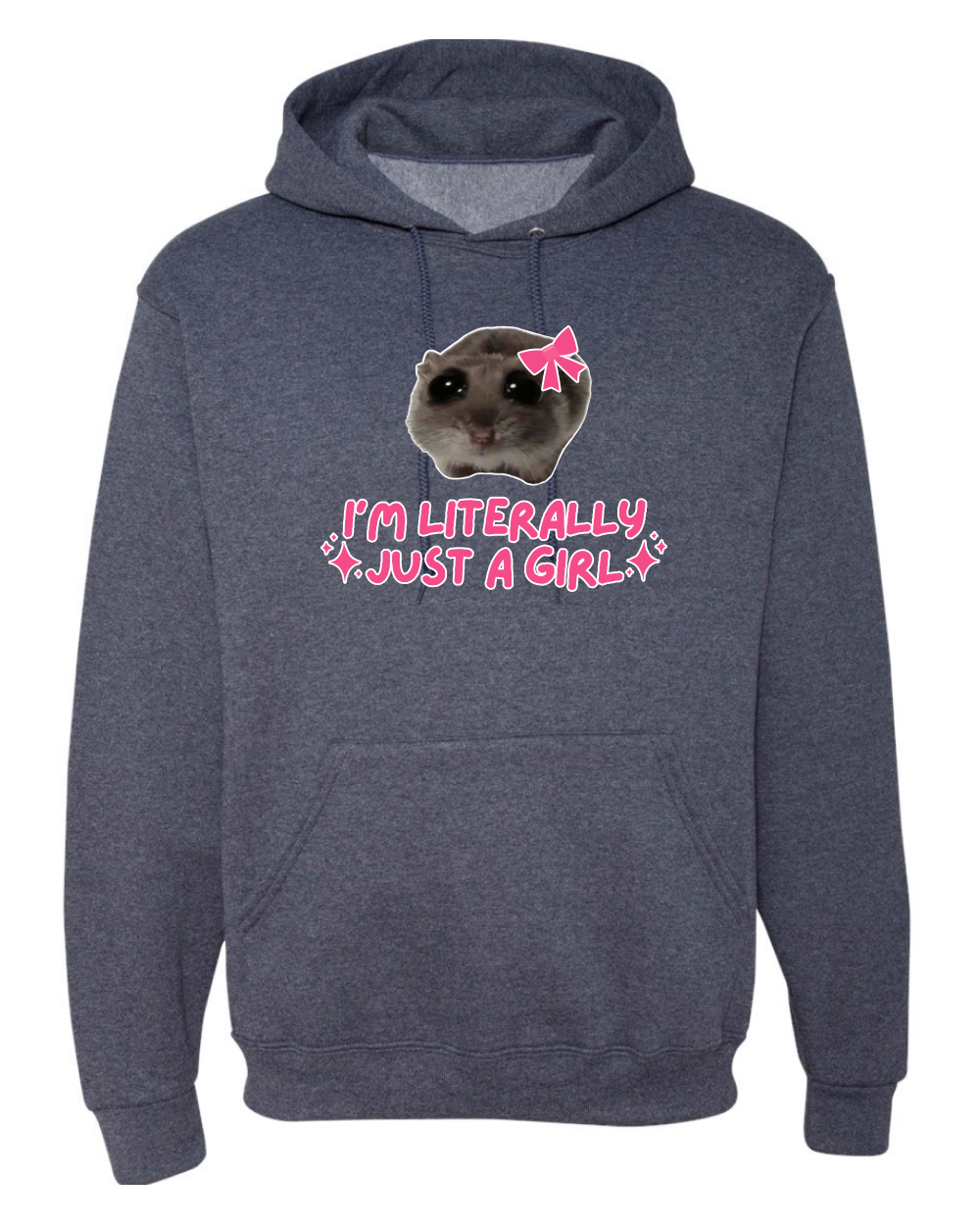 I'm Literally Just a Girl Camisa Divertida Gato Meme Unisex Sudadera con Capucha Sudadera - Imagen 19 de 28