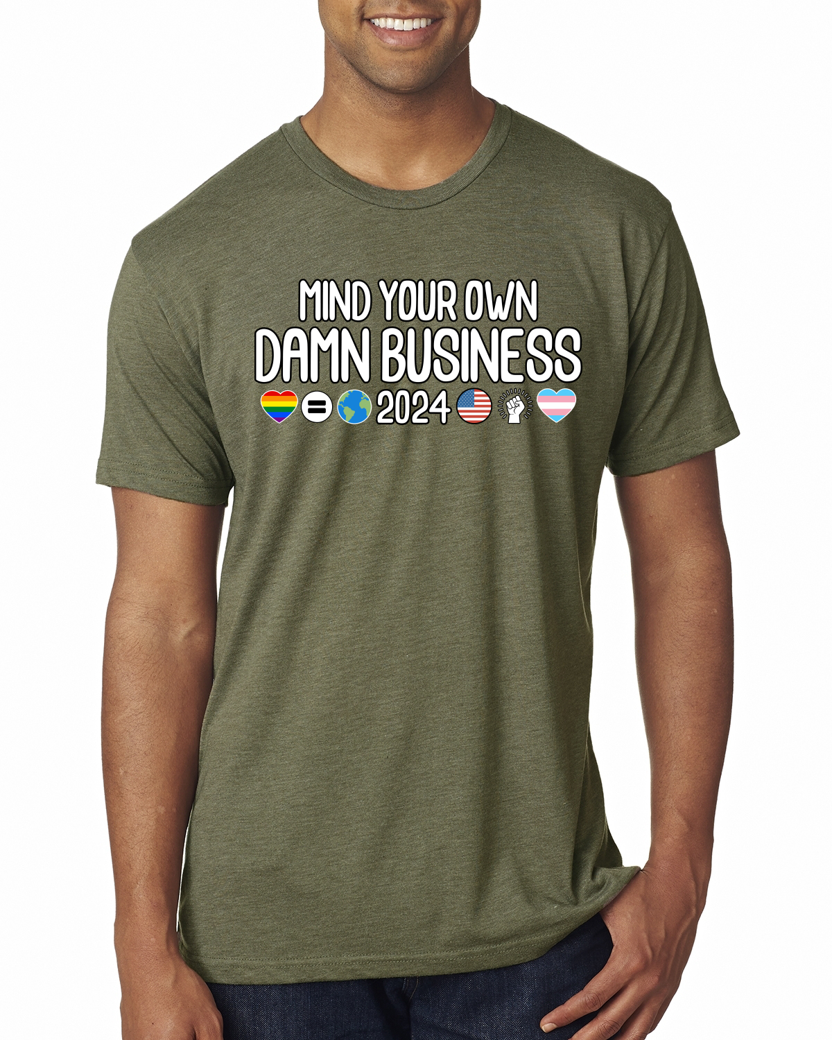 Mind Your Own Damn Business 2024 Pro LGBT Equality Herren Premium T-Shirt - Bild 8 von 8