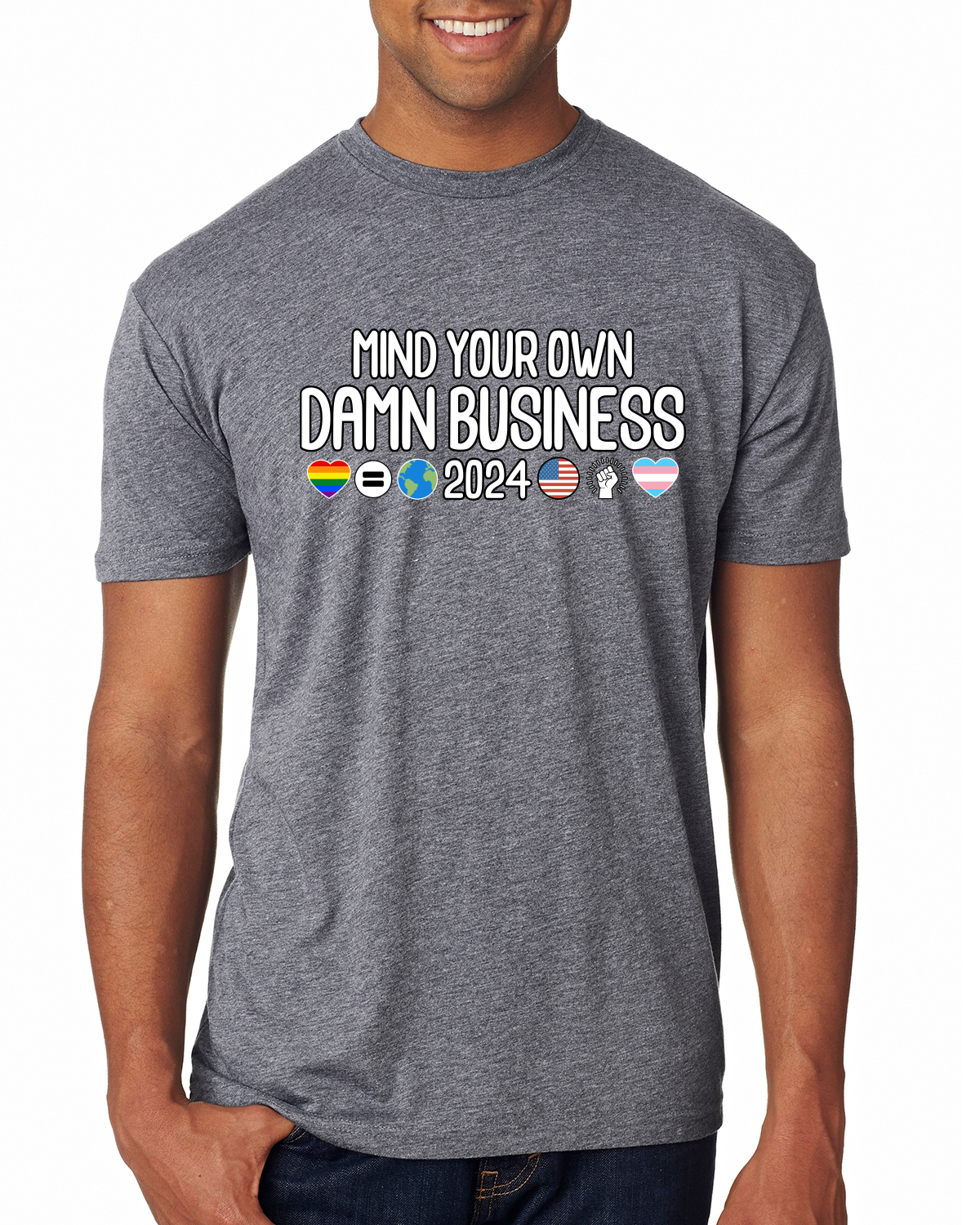 Mind Your Own Damn Business 2024 Pro LGBT Equality Herren Premium T-Shirt - Bild 3 von 8