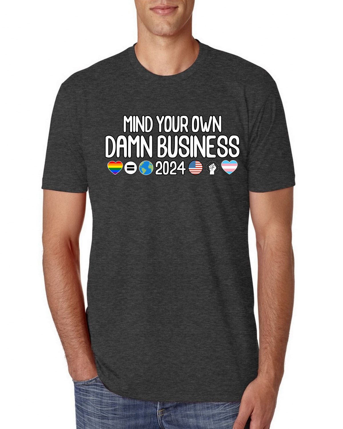 Mind Your Own Damn Business 2024 Pro LGBT Equality Herren Premium T-Shirt - Bild 4 von 8
