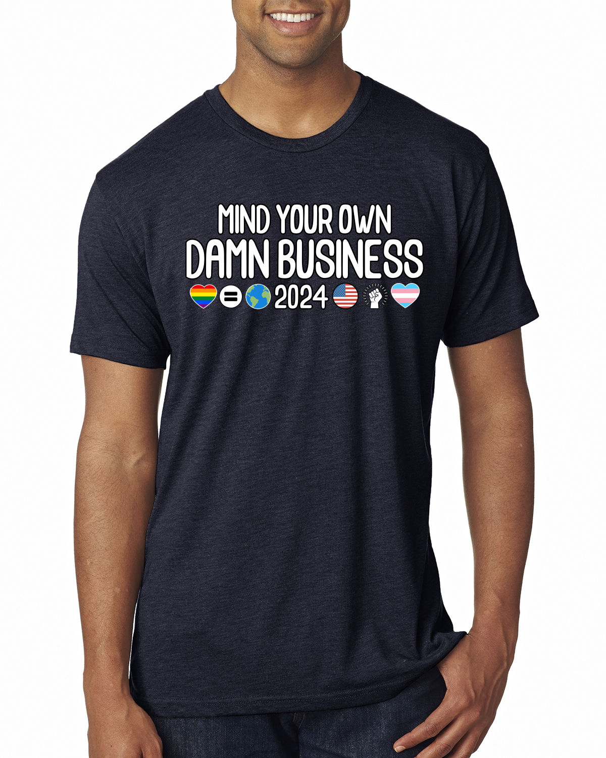 Mind Your Own Damn Business 2024 Pro LGBT Equality Herren Premium T-Shirt - Bild 5 von 8