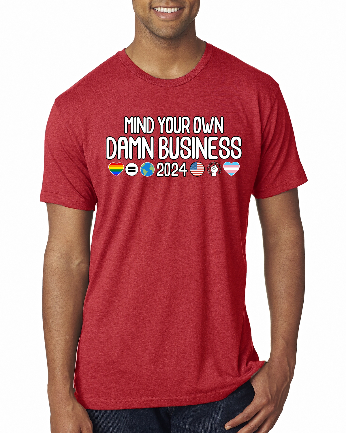 Mind Your Own Damn Business 2024 Pro LGBT Equality Herren Premium T-Shirt - Bild 6 von 8