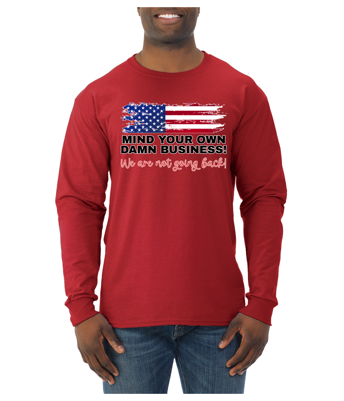 Camisa manga larga Mind Your Own Damn Business, Harris Walz 2024 para hombre - Imagen 7 de 11